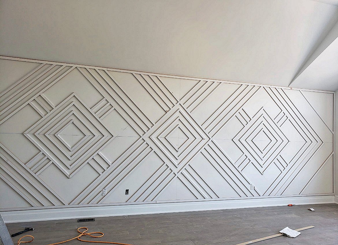 Custom MDF Feature wall Custom MDF Feature Wall