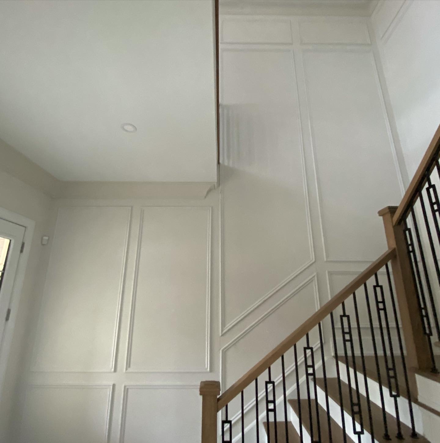 staircase wainscoting installation Staircase wainscoting installation
