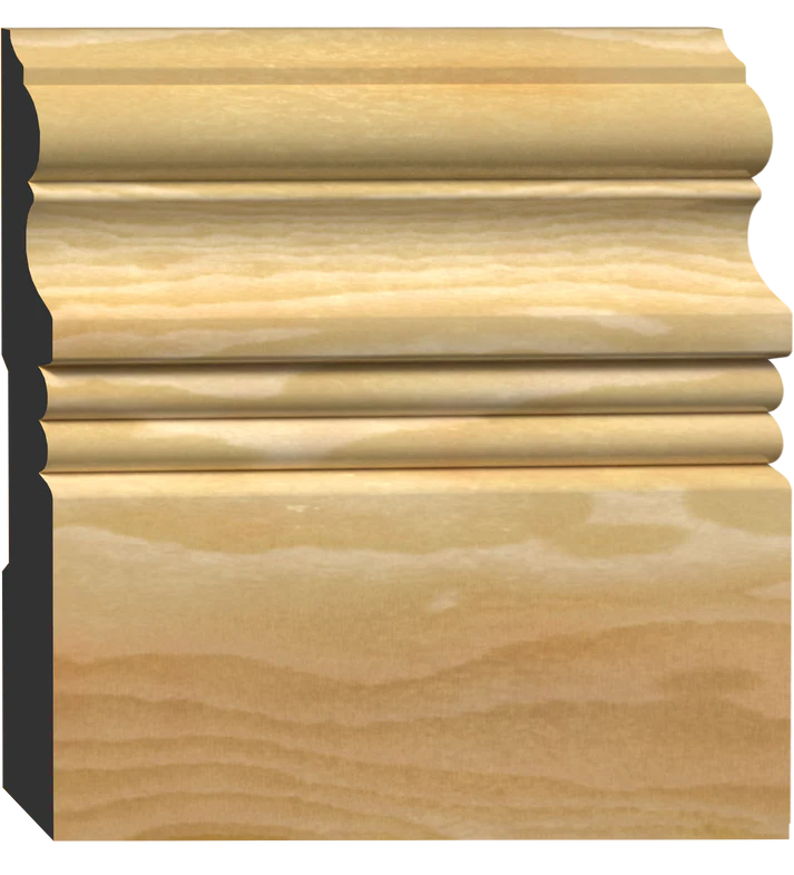 Wooden baseboard trim