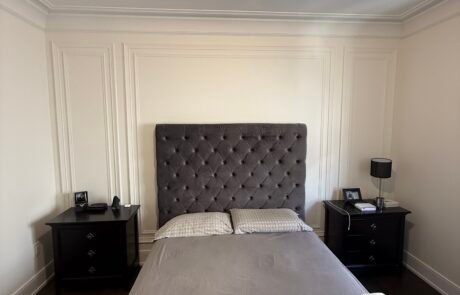 bedroom picture frame wainscoting