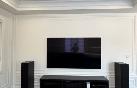 Wainscoting installation in living room
